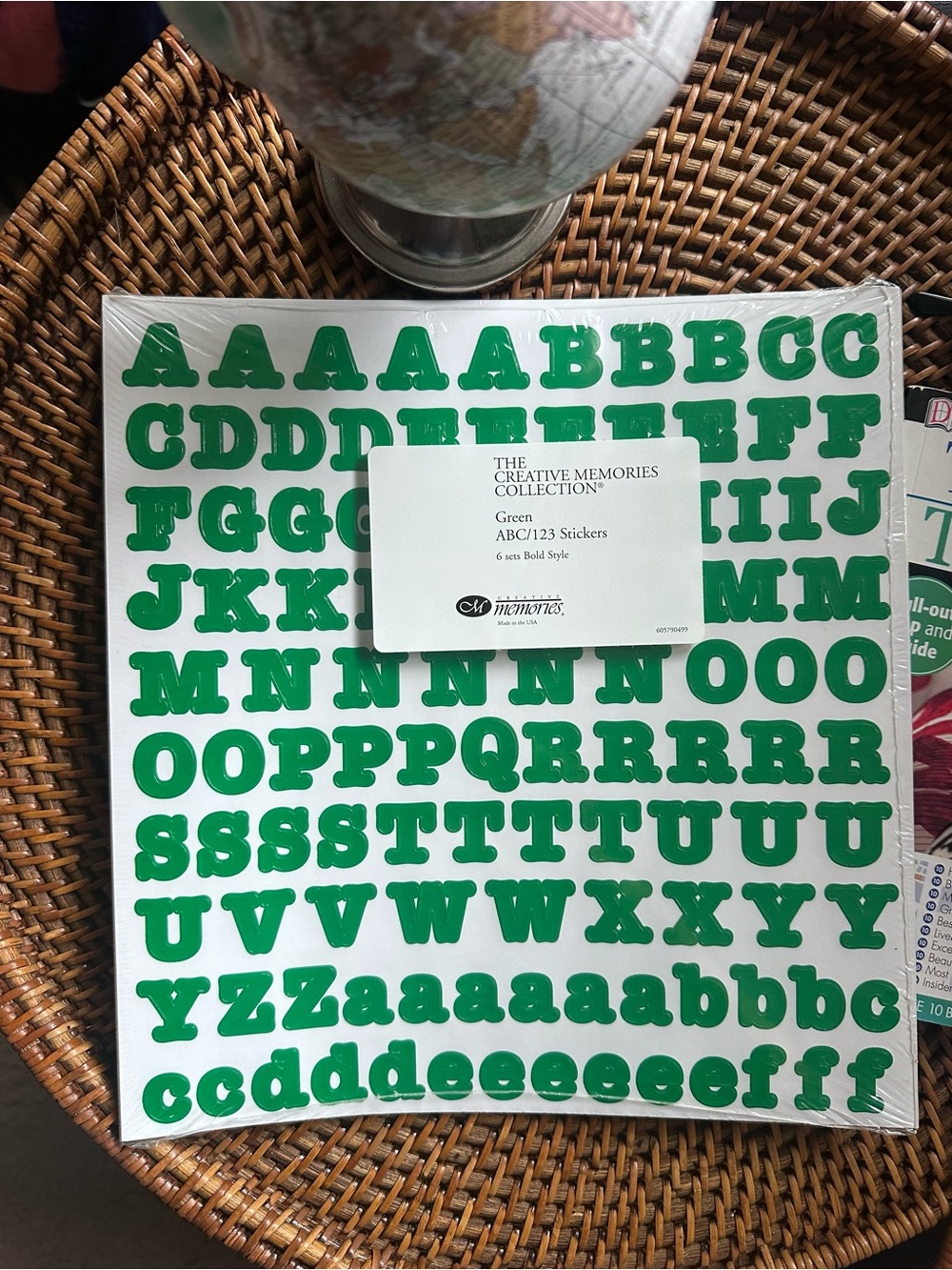 Green Alphabet Sticker Bold Syle Sheets Creative Memories Sealed New